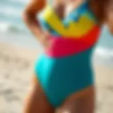 A vibrant Billabong springsuit displayed on a sandy beach