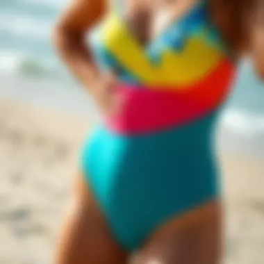 A vibrant Billabong springsuit displayed on a sandy beach
