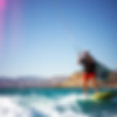 Scenic Kitesurfing Location A picturesque view of a top kitesurfing spot in Greece