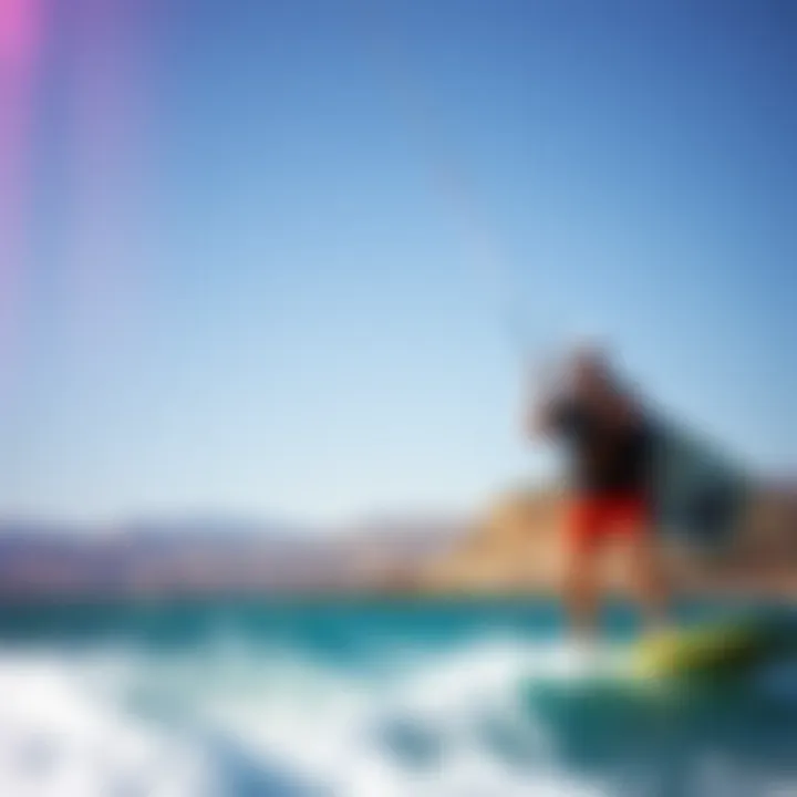 Scenic Kitesurfing Location A picturesque view of a top kitesurfing spot in Greece