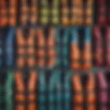 Diverse types of life jackets displayed