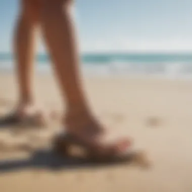 Cariuma shoes displayed on a sandy beach with ocean in the background