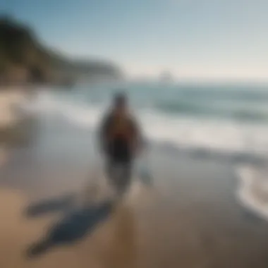 Watersports enthusiasts enjoying a pristine beach