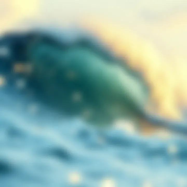 Abstract Representation of Oceanic Sounds An abstract representation of sound waves emanating from the ocean