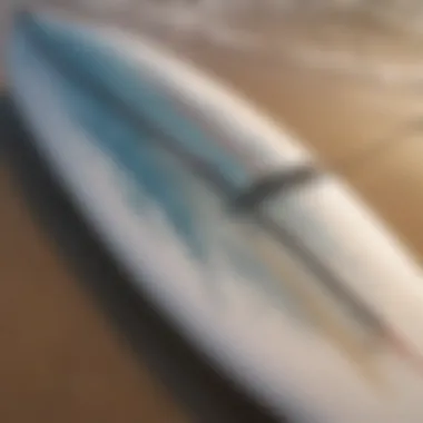 Close-up of ripstick surfboard design showcasing its unique shape