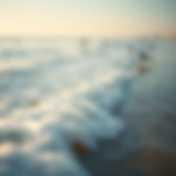 The Harmony of Waves Gentle ocean waves lapping at the shore