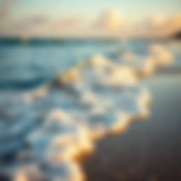 The Serenity of Ocean Waves Calm ocean waves crashing on a serene beach