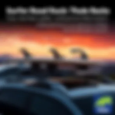 Surfboard Sizes for Thule Roof Racks Illustration of various surfboard sizes compatible with Thule roof racks