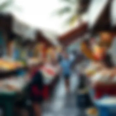 Local market showcasing fresh seafood and regional delicacies