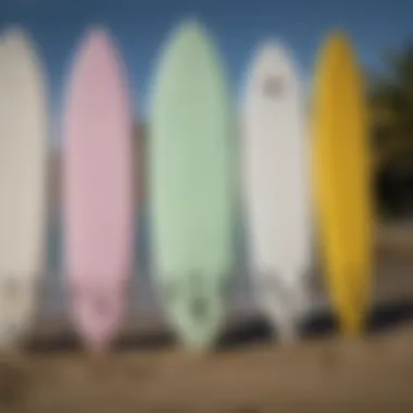 Comparison chart between foam short boards and traditional surfboards