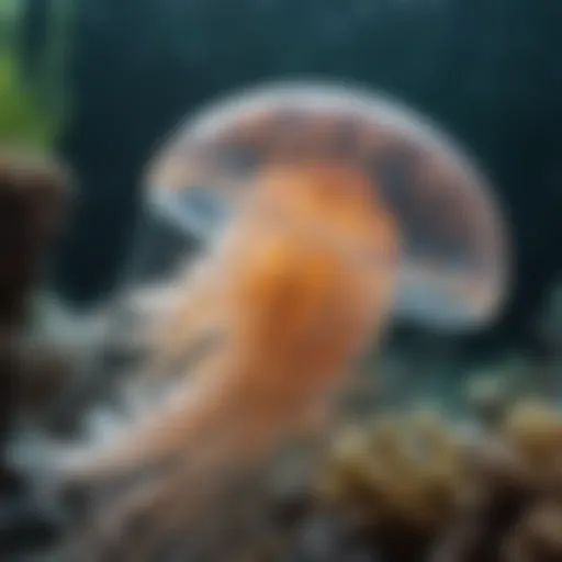 Close-up of a jellyfish in its natural habitat