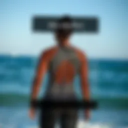 Detailed view of Roxy wetsuit size chart with measurements