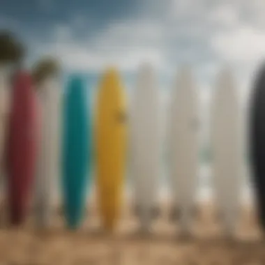 Infographic illustrating different types of shortboard surfboards