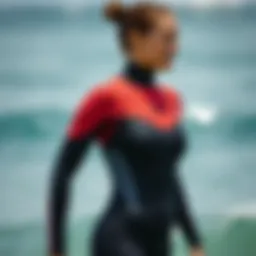 Illustration of a size 10 wetsuit showcasing fit and flexibility