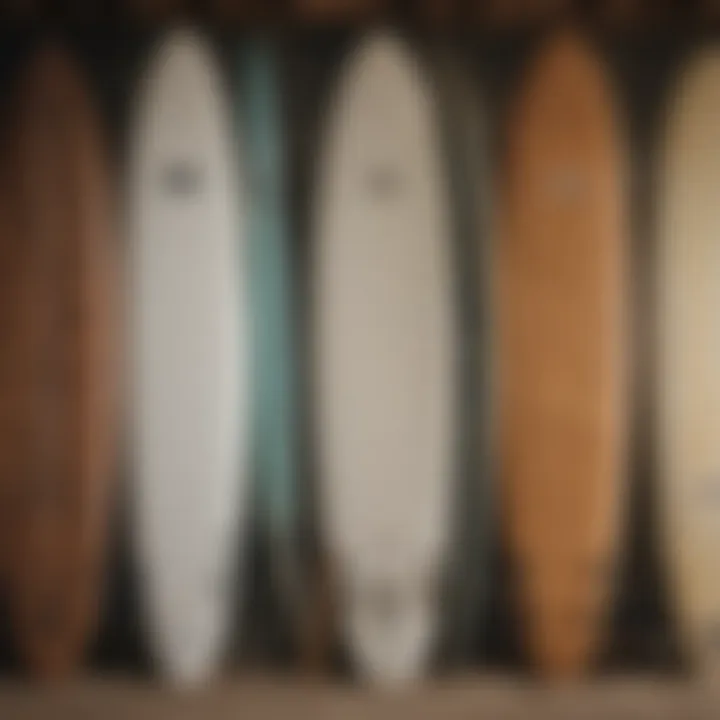 Chart comparing surfboard sizes based on rider weight and skill level