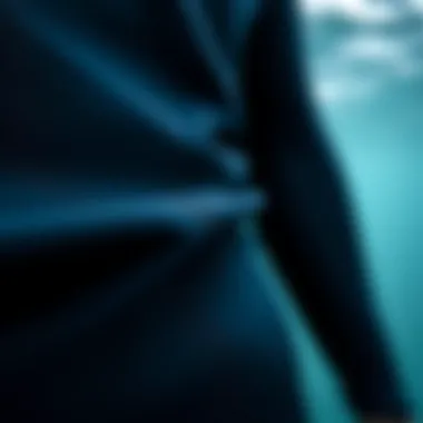 Wetsuit Fabric Characteristics Wetsuit fabric showing texture and flexibility