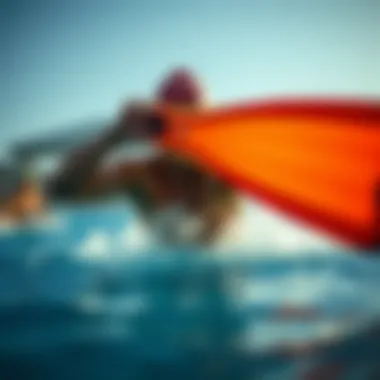 Effective Techniques with Swimming Fins Athlete demonstrating correct use of swimming fins