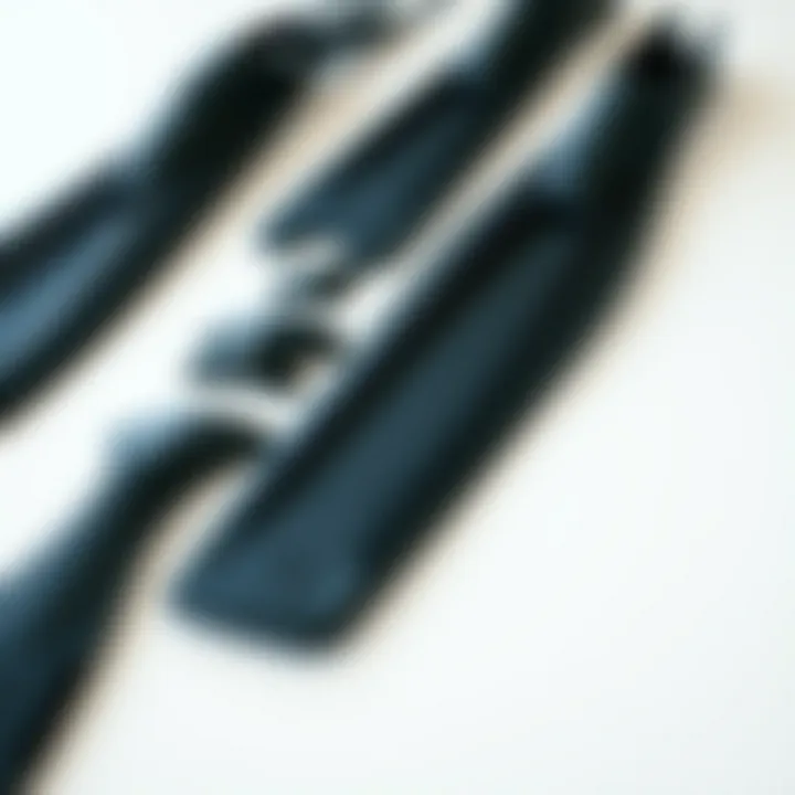 Comparative Analysis of Swimming Fin Sizes Diverse swimming fin sizes laid out for comparison