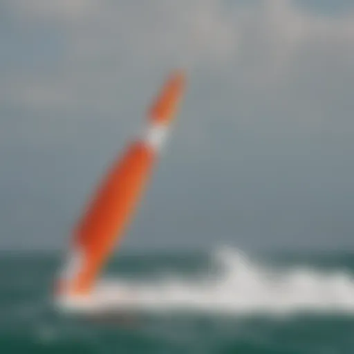 Vibrant wind sock waving in the sea breeze