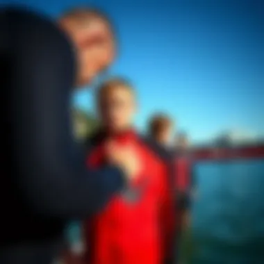 Wetsuit fit demonstration