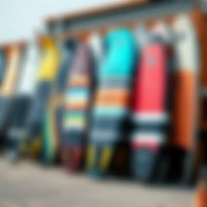 Variety of Used Electric Foil Boards A selection of used electric foil boards displayed for sale