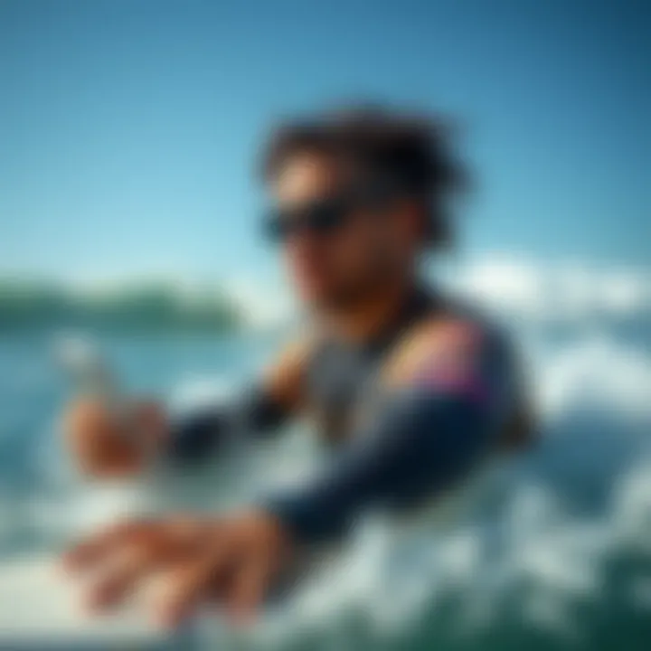 Enhancing Surf Experience with Technology User enjoying surfing with the help of the Magic Seaweed app