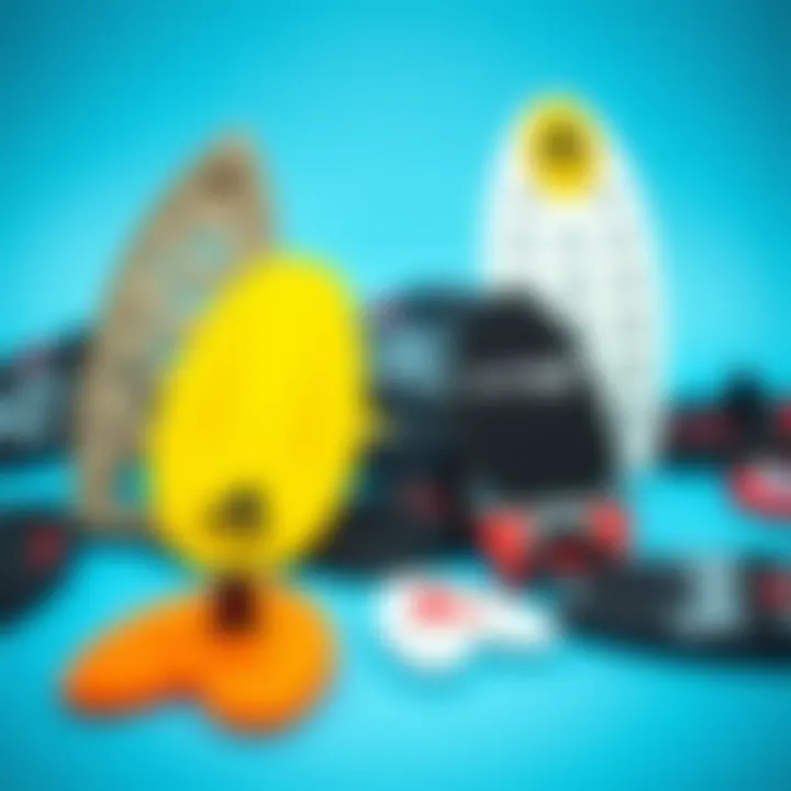 Different types of fish traction pads displayed