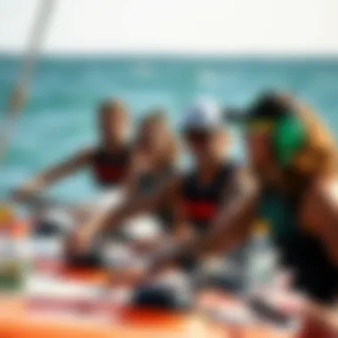 Watersports enthusiasts enjoying their activities