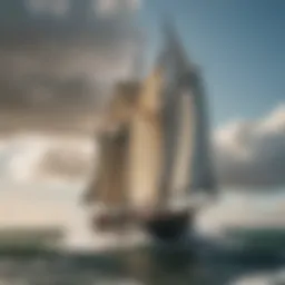 Sailboat navigating through changing winds